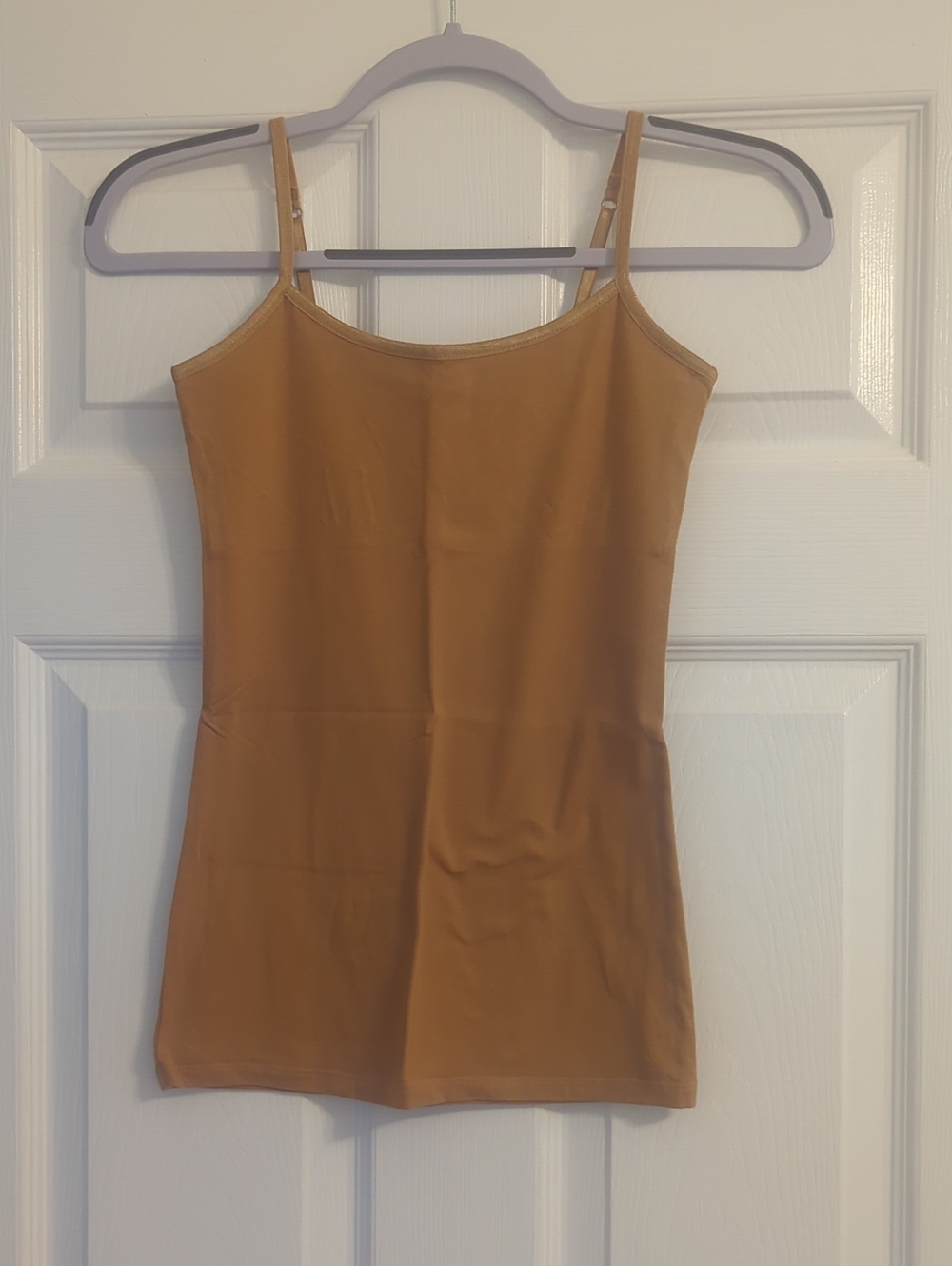 So Women's Stretch Shelf Bra Cami Tank Top - Camel